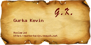Gurka Kevin névjegykártya