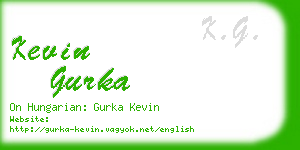 kevin gurka business card